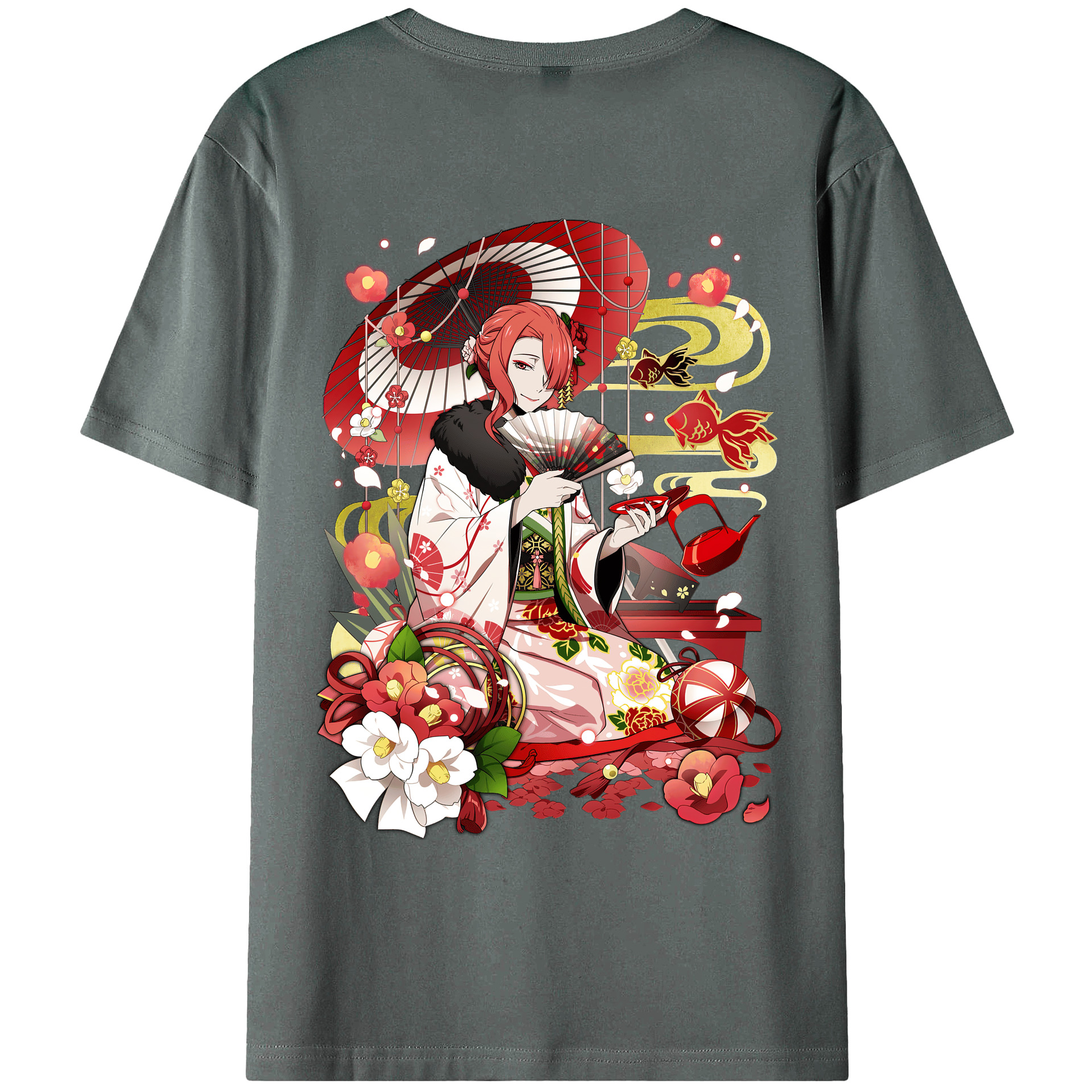 （画像用） 文豪ストレイドッグス Bungo Stray Dogs 綿100％ メンズ半袖Tシャツ（バックプリント） 通気性